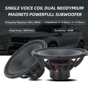 Hochwertiger Autolautsprecher Subwoofer 15 18 21 Zoll 4000 Watt Leistungsbass-Woofer Audio Subwoofer Lautsprecher für Auto