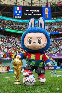 100% Authentique Popmart <span class=keywords><strong>the</strong></span> MONNNSSS.TER X <span class=keywords><strong>FF</strong></span>.IIF.F.AA F0ot.ball W0.rld C0.up Joint Plush Doll for Decoration labubu - Product Image 4