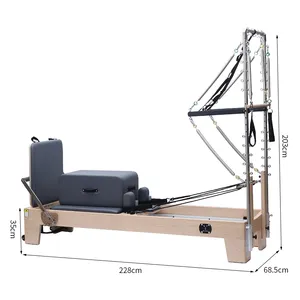 직접 공장 판매 필라테스 리포머 대형 요가 장비 훈련 침대 체육관 요가 스튜디오 나무 필라테스 리포머