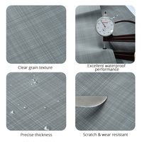 Tissu en cuir PU à grain écossais, cuir artificiel pour canapé et bagages, tissu à grain rayé, cuir imitation peau de mouton imprimé