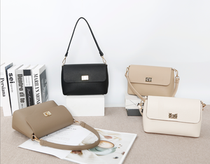 Sac de créateur personnalisé de luxe Sac de messager à une épaule en cuir PU de haute qualité avec fermeture à rabat Sac à bandoulière pour femmes - Product Image 6