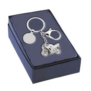 พวงกุญแจมอเตอร์ไซค์พร้อมตะขอเกี่ยวโลหะสีเงินสำหรับคนรักจักรยาน - Product Image 2