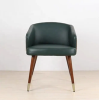 JP Vente en gros d'usine Tabouret de restaurant de loisirs nordiques pour la maison Chaise en bois massif Chaise de salon en cuir à dossier souple Chaise de café