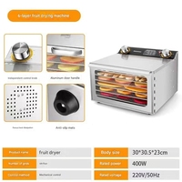 Digitale elektrische dehydrator van roestvrij staal met 20 trays voor het verwerken van frieten, fruit en groenten - 220V/110V