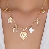 Colliers pendentifs tendance Muses Jewels en acier inoxydable plaqué or avec perles d'eau douce, coquillages naturels et étoiles de mer, étanches et à la mode