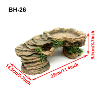 Vente en gros : Caverne en résine pour tortues, cachette pour reptiles, décoration de terrarium pour serpents, fournitures pour amphibiens