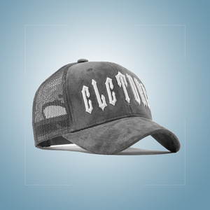 Personalizado de alta calidad de 6 paneles de gamuza <span class=keywords><strong>gorras</strong></span> de malla 3D bordado hombres Snap Back malla <span class=keywords><strong>Gorras</strong></span> gorra de camionero al por mayor - Product Image 2