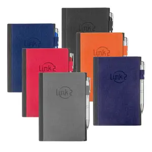 Papier de poche à couverture souple pour ordinateur portable A4 Pu avec stylo