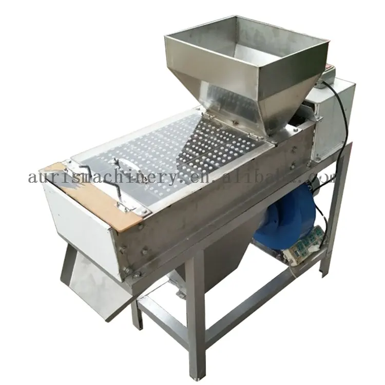 Removedor de pele, máscara de descamação de grãos secos de amêndoa, equipamento de processamento automático 150-200 kg/h