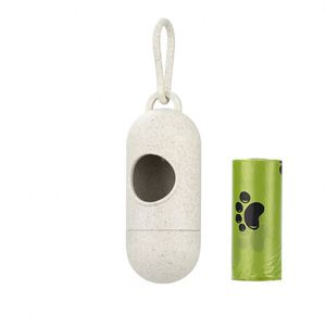 Distributeur de sacs à déjections pour animaux de compagnie, portable, écologique, en forme de pilule, pour l'extérieur, avec compartiment de rangement pour sacs à déchets, capsule en forme de paille - Product Image 5