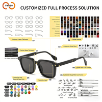 TWOOO T1781 OEM Nouvelles Lunettes de Soleil Carrées Polarisées Tendance Rétro Vente Chaude Personnalité Monture Fine à la Mode Vente en Gros Usine