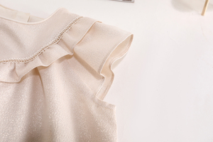 Abito Estivo per Bambine in Crêpe con Eleganti Volant Design a Righe Colori Vivaci ODM Stile Alla Moda e Trendy - Product Image 4