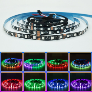 Bande LED RGB SPI 5050 en stock, synchronisation musicale, contrôle vocal, 60 LED, rouleau de 5m ou 10m, adressable, 12V 24V - Product Image 4