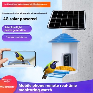 Cámara de observación de aves con energía solar 1080P Gran angular PTZ CMOS Sensor APP Visualización remota Almacenamiento de tarjeta SD - Product Image 4