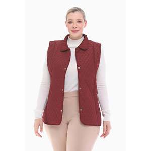 Chaleco Acolchado sin Cuello para Mujer, Marca Vetre, con Botones Frontales, Bolsillos con Cremallera, 75 cm, Tallas 40-60, Resistente al Agua, Forro de Satén, Venta al Por Mayor - Product Image 4