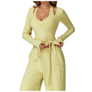 Top Deportivo de Manga Larga de Spandex Sólido de Alta Gama, sin Costuras, con Tirantes Ajustables para Gimnasio <span class=keywords><strong>y</strong></span> Ejercicio al Aire Libre - Product Image 3