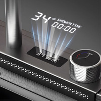 Évier de cuisine à cuve unique en acier inoxydable nano noir, fabriqué à la main, directement de l'usine, avec porte-couteaux et robinet cascade à affichage numérique