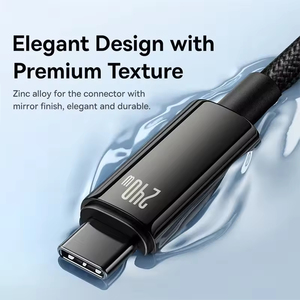Cable USB Tipo <span class=keywords><strong>C</strong></span> Baseus de 240W para iPhone 15, Carga Súper Rápida PD3.1 para <span class=keywords><strong>Realme</strong></span> Samsung S23, Cargador Rápido 5A Tipo <span class=keywords><strong>C</strong></span>, Accesorios para Juegos - Product Image 3