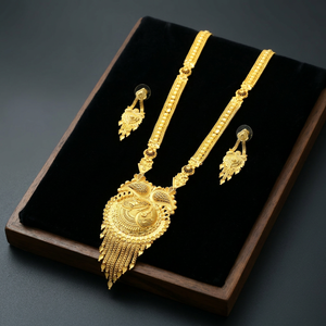 Wholesale 14K 18K 24K Micro Gold Traditional Design Jewelry Set, Fashion Long Jewelry Set, Brass Micro Forming Long Jewelry Set. - Product Image 3
