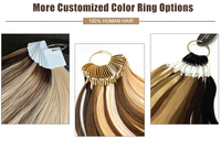 UGlamour Extensions de cheveux de qualité russe Machine Double Genius Weft pour femmes européennes