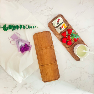Bandeja <span class=keywords><strong>de</strong></span> Aperitivos Personalizada al por Mayor, Diseño Ecológico en Madera <span class=keywords><strong>de</strong></span> Bambú y Acacia, Grabado con Logotipo Personalizado, para Fiestas, Noches <span class=keywords><strong>de</strong></span> Cine, Papas Fritas - Product Image 2