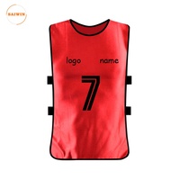 Maillot d'entraînement de football respirant personnalisé, chasubles de football en polyester, gilet d'entraînement en maille, chasubles de football avec ceinture