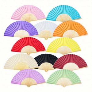 Customizable Mini Portable Handfan Slik Wooden Folding Fans Personalized Paper and Sublimated Bamboo Painted Technique - Product Image 6