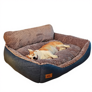 Tempat Tidur Anjing Kennel Winter Warm untuk Golden Retriever, Sofa Tidur Hewan Peliharaan Ukuran Besar, Dapat Dilepas dan Dicuci, Bahan Poliester dan Kapas PP, Tanpa Perakitan - Product Image 1