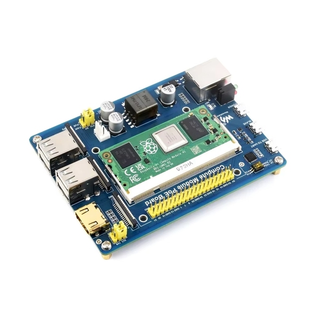 ZYSY Compute Module IO Board with PoE Feature, Composite Breakout for Developing RPi CM4S / 3 / 3L / 3+ / 3+L