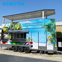 WEBETTER Pizza Foodtruck Concession Remorque traiteur Camion à bière Boulangerie Remorque mobile 2 étages pour bar Caravane alimentaire à vendre