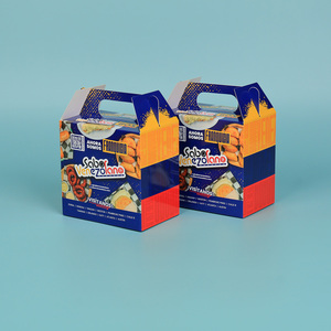 Boîte en carton pliable biodégradable avec logo personnalisé, emballage <span class=keywords><strong>jetable</strong></span> en gros pour gâteaux, biscuits, cookies, beignets - Product Image 1