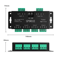 Amplificateur de signal DC5V-24V SP901E, contrôleur SPI LED, amplificateur de groupe 4CH pour pixels WS2812 2811 2815, contrôleur de bande LED