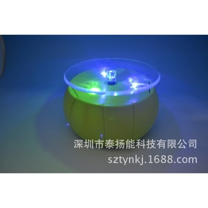 Xrf Solar Powered Drum Shape Jewelry <b>Display</b> Stand Abs Material Rotating With Led Light For Jewelry Showcase - Product Image 1