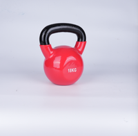 Kettlebell en PVC enduit de vinyle durable, 2 kg, usage commercial, idéal pour un entraînement complet du corps, renforcement musculaire, directement du fabricant.
