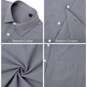 Chemises à manches courtes pour hommes en gros, ODM, 100 % coton, col montant, décontractées, pour la plage, avec poche, imprimées, respirantes, logo personnalisé - Product Image 5