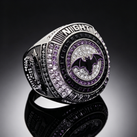 Nieuwe aanwinsten op maat gemaakte professionele promotionele groothandel mannen cadeau ambachtelijke UV-print legering kampioenschap ring