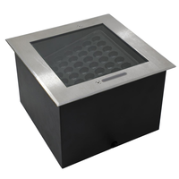 Lumière LED encastrée carrée pour extérieur, étanche IP67, en aluminium et acier inoxydable, à angle réglable, 24V/12V, pour parcs