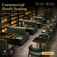 Fauteuils et Banquettes en Cuir pour Restaurant, Canapé Moderne pour Café, Ensemble de Meubles de Salon de Restaurant