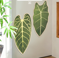 Nouvelle Planche Murale en Sisal à Motifs Végétaux Tropicaux avec Fixation Créative à Bande Magique – Planche Murale Feuille et Patte de Chat