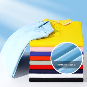 <span class=keywords><strong>Polo</strong></span> Ricamata Personalizzata da Uomo a Maniche Corte, T-shirt da Lavoro Aziendale Estiva in Seta Ghiaccio con Colletto a Risvolto, Fantasia Tinta Unita e Logo Stampato - Product Image 2