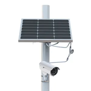 ZEMU Komplettsatz Solarpanels für Outdoor Off-Grid-Solarenergiesystem Solarstromkit für CCTV