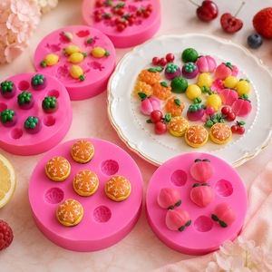 Mini Fruit Fondant Molds Round Chocolate Cake Decoration Mold For Birthday Party Crafting - Product Image 1