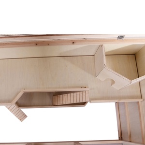 Casa para Hámster Grande de Madera de Abeto, Ecológica, Transpirable y Resistente al Viento, con Color Personalizable y Logotipo Personalizado, Jaula de Juego para Animales Pequeños - Product Image 4