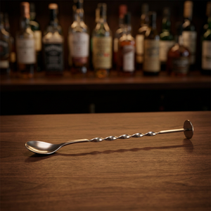 Cuillère à cocktail torsadée, outil de bar, métal, réutilisable, style classique - Product Image 3