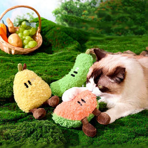 Juguetes de Peluche de Dibujos Animados para Perros y Gatos, <span class=keywords><strong>Serie</strong></span> de Frutas de Sandía, Juguetes Sonoros para Autoentretenimiento, Los Mejores Juguetes para Combatir el Aburrimiento de Perros y Gatos - Product Image 1
