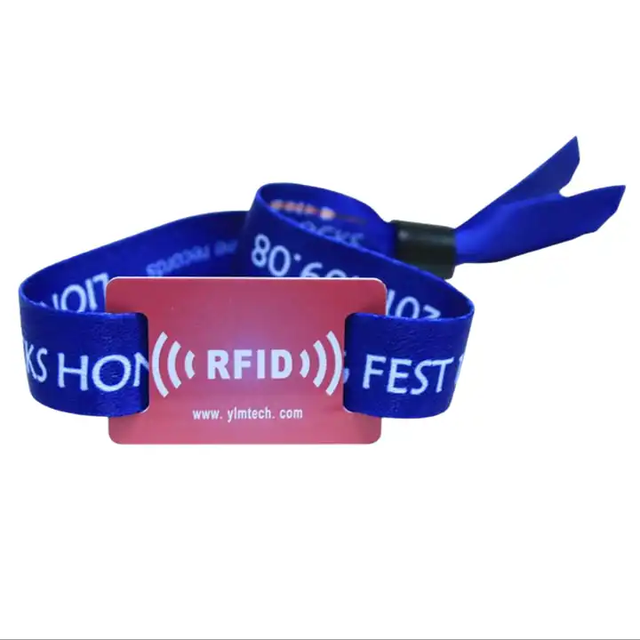 Waterproof Programmable NFC F08 Chip Bracelet RFID Cloth Fabric Woven Wristband for Festival Events
