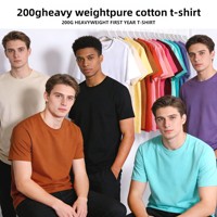 Kaos oblong katun combed 200g, model O-neck, potongan longgar, bernapas, anti air, promosi, lengan pendek, logo di lengan kanan, gaya Jepang