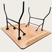 Table à manger rectangulaire pliante de 122 cm au design moderne, en contreplaqué, mobilier de maison