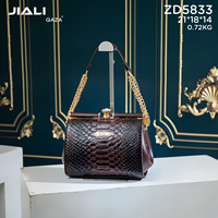QAZA Sacs à Bandoulière de Luxe de Haute Qualité pour Femmes avec Strass, Nouvelle Mode 2024, Sacs à Main d'Épaule à Motif Crocodile de Designer