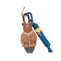 Lindo llavero colgante de tela con diseño de muñeco de bosque, estilo dibujo animado, para coche, decoración para colgar en bolso y cadena para teléfono móvil